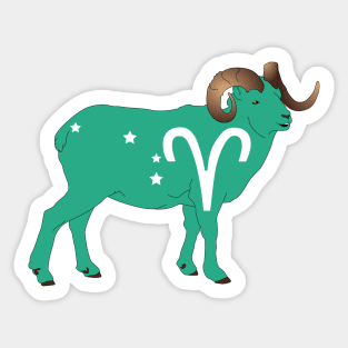 Aries (Jungle Green) Sticker